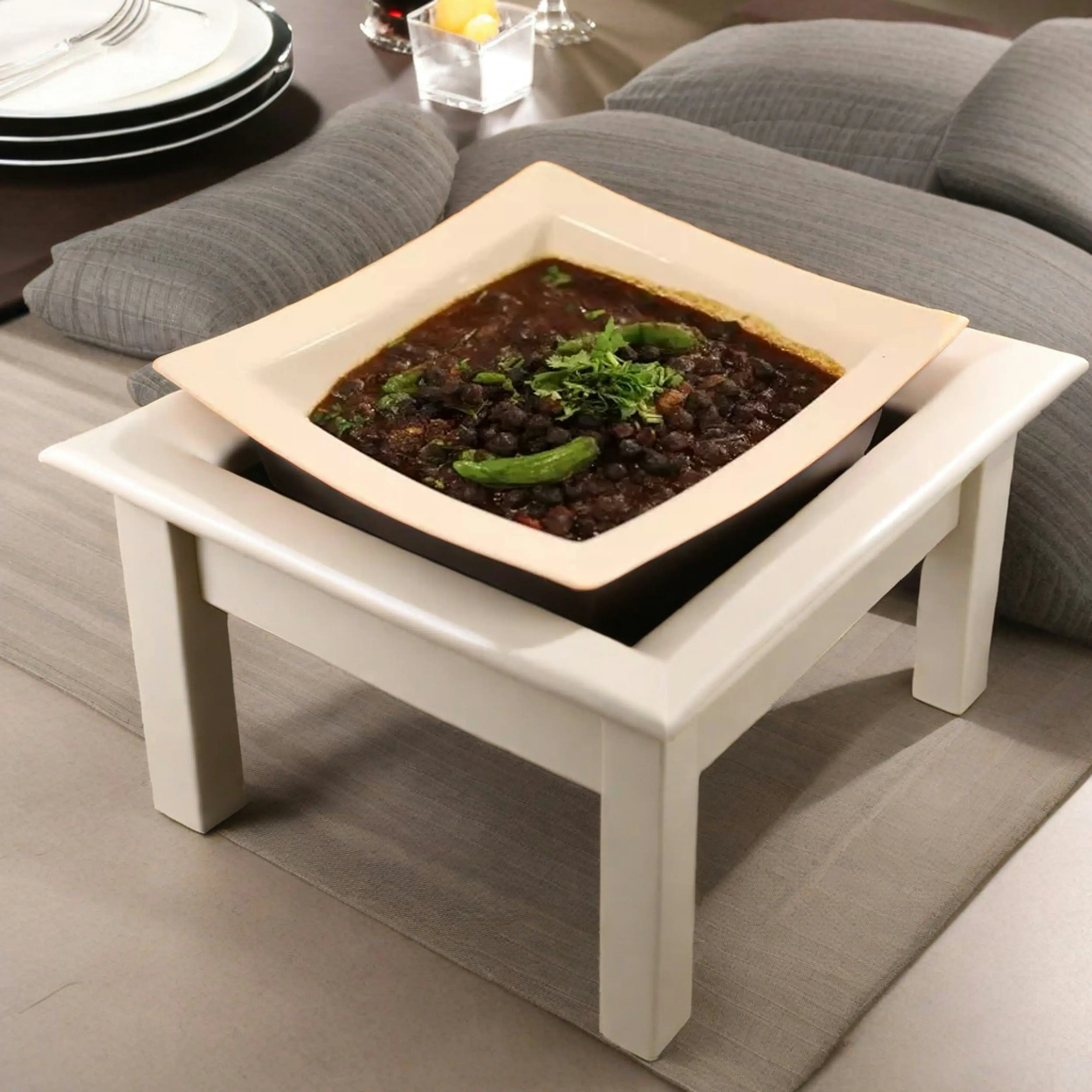 Glass-Top Coffee Table